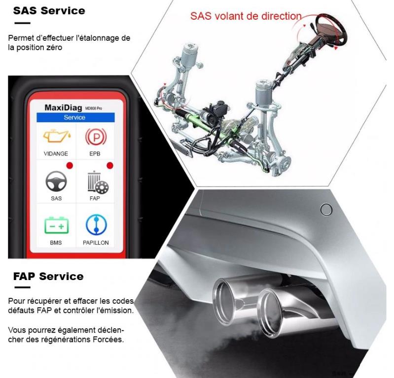 Outil de diagnostic multimarque (Valise diagnostic, obd2) AUTEL MaxiDIAG - ref. MD808 PRO